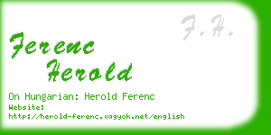 ferenc herold business card